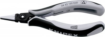KNIPEX Pince De Pr&eacute;hension De Pr&eacute;cision - Becs Plats Stri&eacute;s - 130mm - Esd