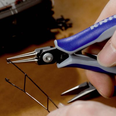 KNIPEX Pince De Pr&eacute;hension De Pr&eacute;cision - Becs Ronds - 130mm - Bi-mati&egrave;re