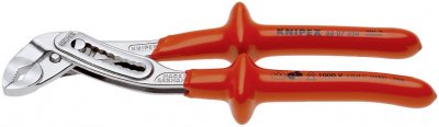 KNIPEX Pince multiprise &agrave; cr&eacute;maill&egrave;re Alligator, t&ecirc;te chrom&eacute;e, poign&eacute;es &eacute;tanches, Long. : 250 mm