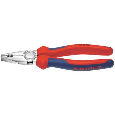 KNIPEX Pince Universelle 200mm Avec Tranchant - Gainage Bi-mati&egrave;re - Chrom&eacute;e