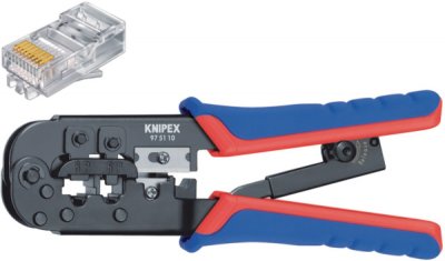 KNIPEX Pince - Velleman -  a sertir pour fiches western - brunie - 190mm