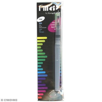 GRAPH IT Pinceau &agrave; r&eacute;servoir Graph'it - Pointe fine - 18 cm - Plastique