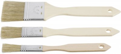 GENERIQUE Pinceau Large Poils Professionnels ZAHN Pinsel E10710-10 Soie Naturelle 3 pi&egrave;ces