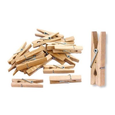 MEGACREA DIY Pinces &agrave; linge bois naturel 4,5 cm x 50 pcs - MegaCrea {couleur}
