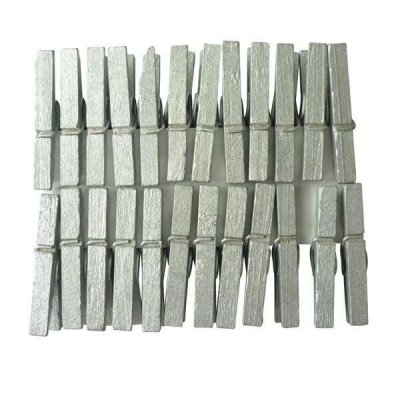 PW INTERNATIONAL Pinces &agrave; linge mini argent&eacute;es 3 cm x 24 - Graine Cr&eacute;ative - couleur variant