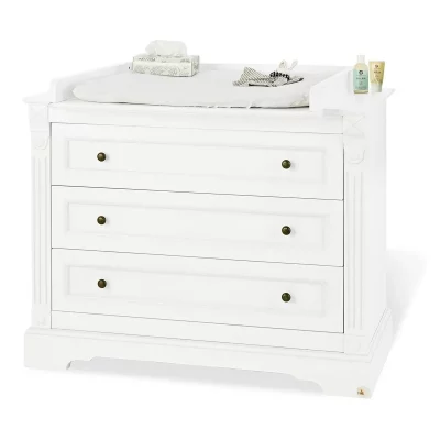 Pinolino 133467b Commode Emilia Large en panneau MDF Mat Blanc laqu&eacute;