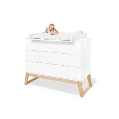 PINOLINO  Commode table &agrave; langer Bridge bois naturel/blanc