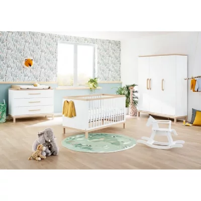 PINOLINO  Ensemble lit enfant commode &agrave; langer armoire 3 portes Light large