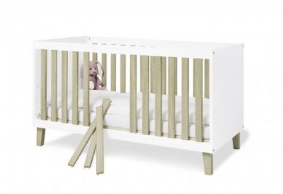  Pinolino lit pour enfant blanc, bois plastique, bois lit coffre 110032