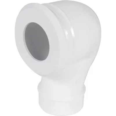 NICOLL Pipe coud&eacute; courte pour sortie WC - Diam&egrave;tre : 100 mm