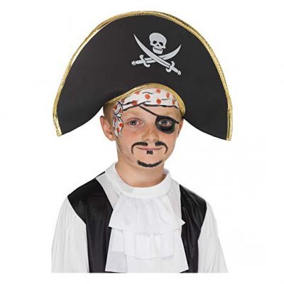 PL RH SMITH & SONS WIGMAKERS LTD TRADING AS SMIFFY S, Pirate Souple Enfant Bicorne - Noir - Taille Unique
