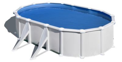 GRE Piscine acier blanc Atlantis ovale 5,27 x 3,27 x 1,32 m - Gr&eacute;