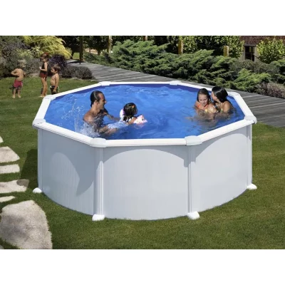 GRE Piscine acier blanc Atlantis ronde 3,70 x 1,32 m - Gr&eacute;