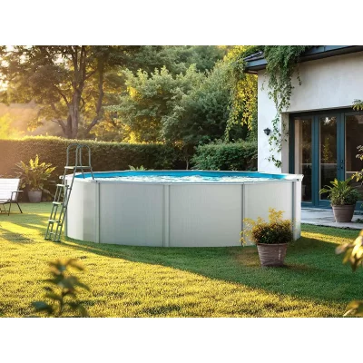 GRE Piscine acier blanc Bora Bora ronde 4,80 x 1,22 m - Gr&eacute;