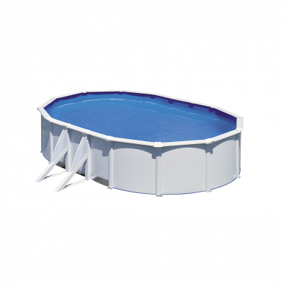 GRE Piscine acier blanc Fidji ovale 6,34 x 3,99 x 1,22 m - Gr&eacute;