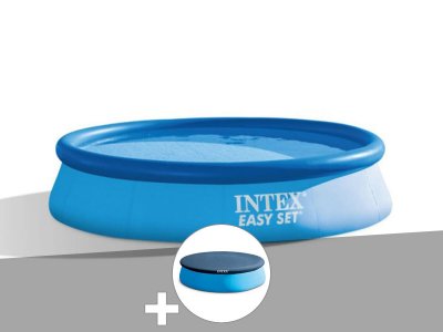 INTEX Piscine autoport&eacute;e easy set 3,05 x 0,61 m + b&acirc;che de protection