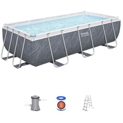 BESTWAY piscine  POWER STEEL 404x201x100cm aspect tress&eacute;