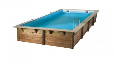 UBBINK GARDEN Piscine, bois 7504752 UBBINK, rectangulaire x L.4.3 x l.3 x H.1.26 m