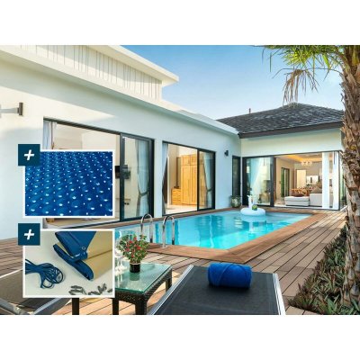 HABITAT ET JARDIN Piscine bois Aruba 5.00 m + b&acirc;ches