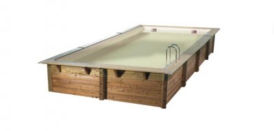 UBBINK GARDEN Piscine, bois Ouessant UBBINK, rectangulaire x L.4.3 x l.3 x H.1.26 m