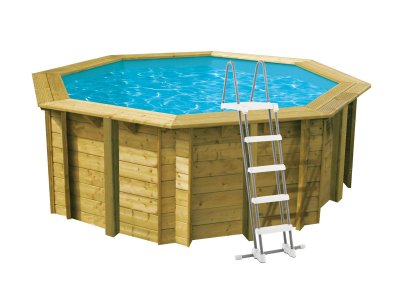 UBBINK Piscine bois Sunwater 3,60 x 1,20 m liner bleu - 