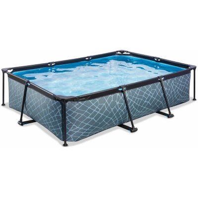 EXIT TOYS Piscine EXIT Stone 300x200x65cm avec pompe filtrante - grise