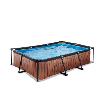  Piscine EXIT Wood 300x200x65cm avec pompe filtrante - marron