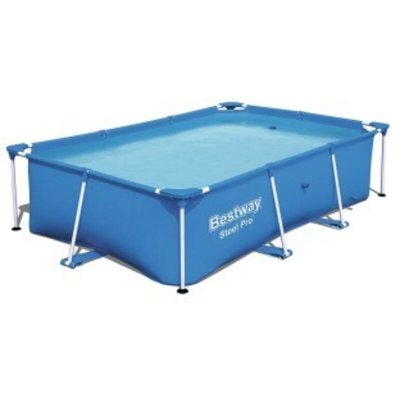 BESTWAY Piscine Hors Sol 56405 5700L Carr&eacute; Polychlorure de Vinyle Bleu