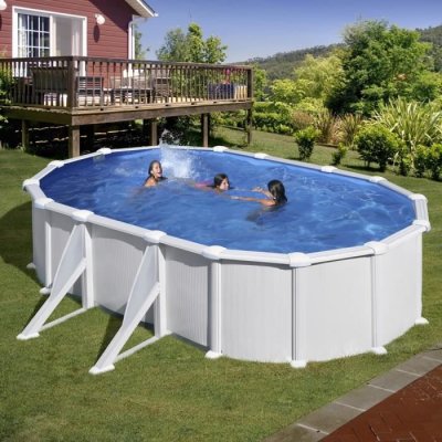 GRE Piscine hors-sol acier San clara , L.6.34 x l.5.75 x H.1.32 m