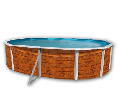 TOI Piscine hors sol etnica ovale 550 x 366 cm x 120 cm H