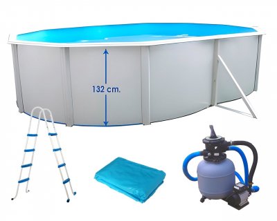 TOI Piscine hors sol ovale 550 x 366 cm x 132 cm H Magnum COMPACTA