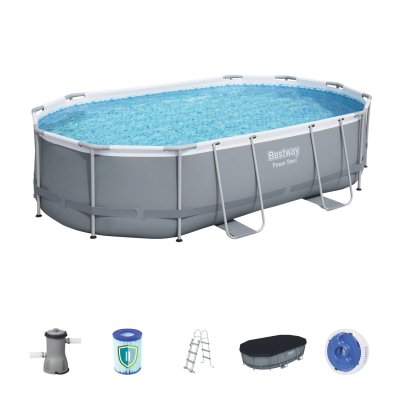 BESTWAY Piscine ovale  Power Steel : 488 x 305 x 107 cm