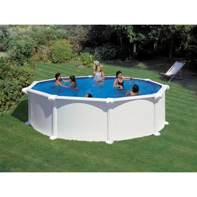 GRE Piscine ronde acier d.4,80m x H. 1,32m 