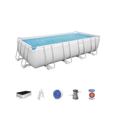 BESTWAY Piscine tubulaire  4.88 x 2.44 x 1.22 m filtre &agrave; cartouche