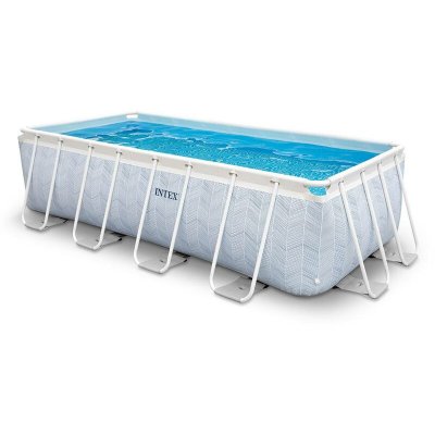 INTEX Piscine tubulaire Chevron rectangulaire 4,00 x 2,00 x 1,00 m - 