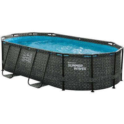 SUMMER WAVES Piscine tubulaire Dark ovale 4,24 m x 2,50 m x 1,00 m