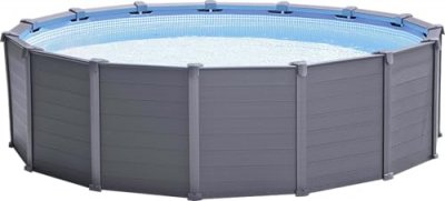 INTEX Piscine tubulaire  - Ronde - Ggraphite - 4,17 x 1,09 m - Gris