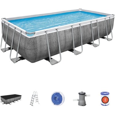BESTWAY Piscine tubulaire Power steel - Rectangulaire - 488x244x122cm