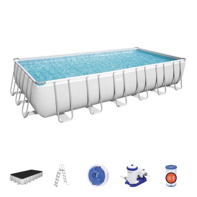 BESTWAY Piscine tubulaire rectangulaire  power steel 7,32 x 3,66 x 1,32