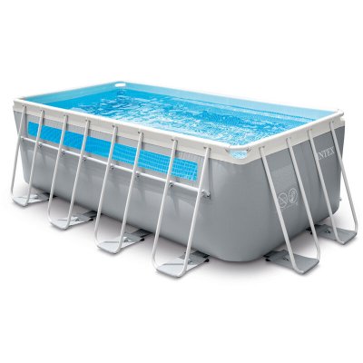 INTEX Piscine tubulaire rectangulaire Prism Frame Clearview 4 x 2 x 1,22 m