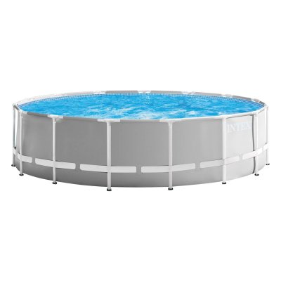INTEX Piscine tubulaire ronde prism frame  &Oslash;4.57 x 1.22 m 