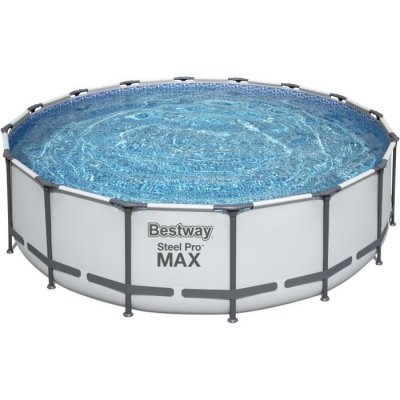 BESTWAY Piscine tubulaire ronde steel pro max &Oslash;4.88 x 1.22 m