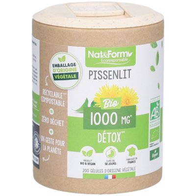 NAT&FORM Pissenlit gamme &eacute;coresponsable 200 g&eacute;lules nat et form bio
