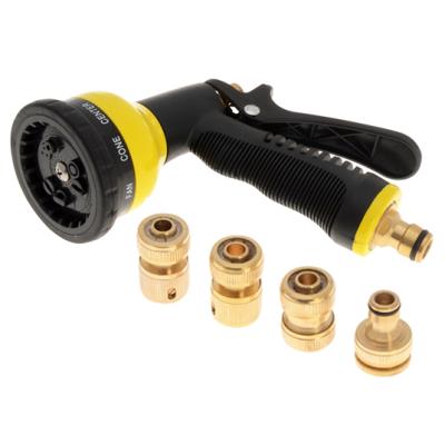 GENERIQUE Pistolet d'arrosage avec jeu de 4 raccords en laiton