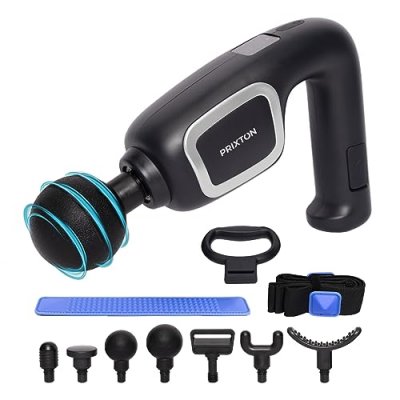 PRIXTON Pistolet de massage Power Flex - 6 vitesses - 7 t&ecirc;tes - 2800 tr/min - Puissance 24W