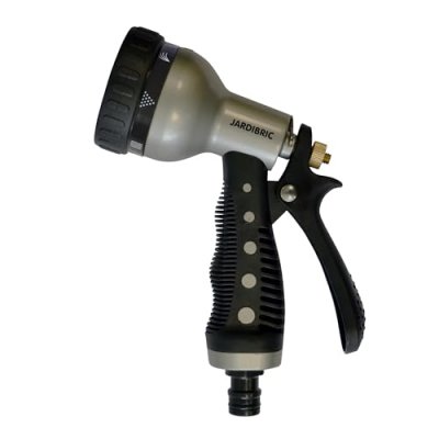 JARDIBRIC Pistolet m&eacute;tal gain&eacute; 7 jets - Gamme Traditionnelle - 