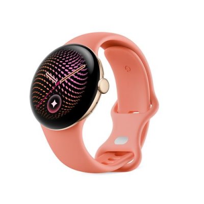 GOOGLE Pixel Watch 5 41 mm 4G Or avec bracelet sport caoutchouc Rose