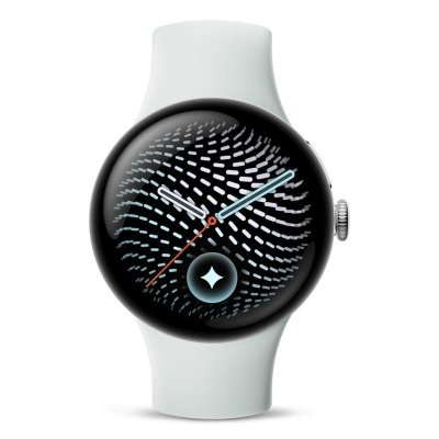 GOOGLE Pixel Watch 5 41 mm Bluetooth Argent avec bracelet sport caoutchouc Gris et Vert