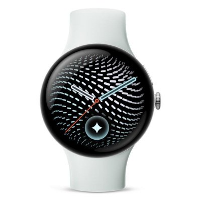 GOOGLE Pixel Watch 5 45 mm Bluetooth Argent avec bracelet sport caoutchouc Gris et Vert