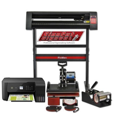 MONSTERSHOP PixMax Presses &agrave; Chaud 5 en 1, Plotter de D&eacute;coupe Vinyle et Imprimante